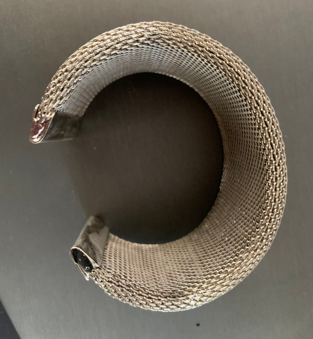 Pulsera de puño de cadena de filigrana de plata