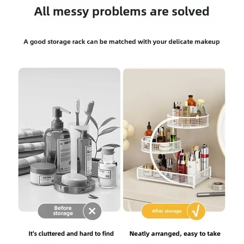 Estante organizador de maquillaje cosmético